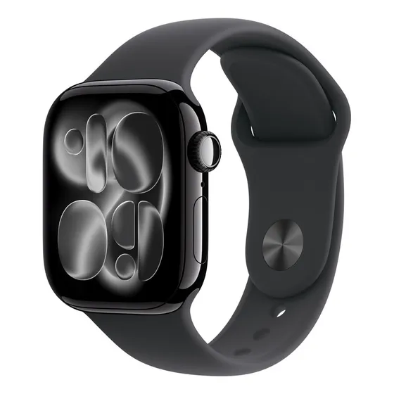 img of Apple Watch Series 11 GPS - Caixa preta brilhante de alumínio – 42 mm - Pulseira esportiva preta – P/M - Distribuidor Autorizado