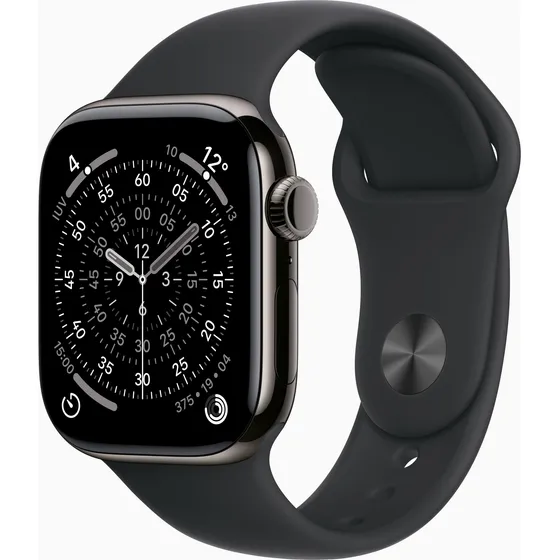 img of Apple Watch Series 11 GPS + Cellular - Caixa ardósia de titânio – 42 mm - Pulseira esportiva preta – M/G