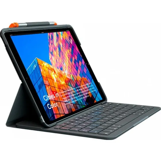 Imagem do produto Capa C Teclado Logitech Slim Folio P iPad 3 Gera O Cor do teclado Cinza