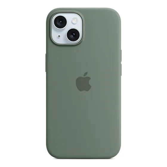 Imagem do produto Capa Com Magsafe Para Iphone 15 Pro, Apple, Silicone, Verde Verde-cipreste