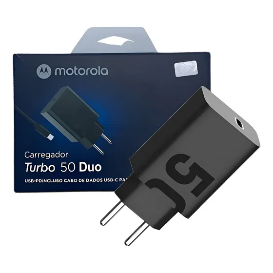 Imagem do produto Carregador Compativel MOTOROLA Turbo Power 50w Usb-c Preto