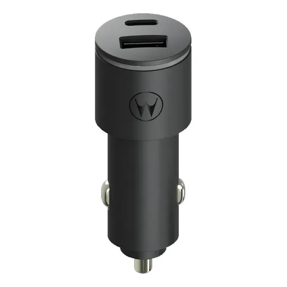 Imagem do produto Carregador Veicular Motorola USB-A e USB-C Turbo Power 45w Sem Cabo