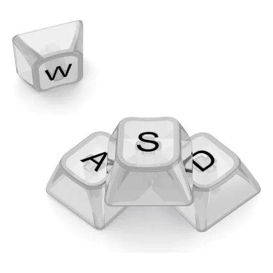 Imagem do produto Conjunto de Keycaps 117 Teclas Transparente ABNT2 Crystal Clear A137 Português Brasil Redragon