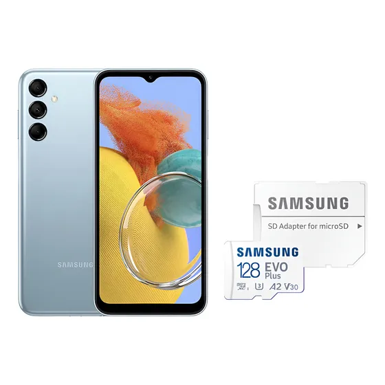 Imagem do produto Galaxy M14 5g 128gb Azul + Cartão De Memória 128gb Evo Plus Dark Blue