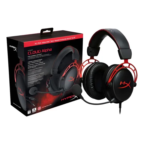 Imagem do produto Headset Gamer Hyperx Cloud Alpha Vermelho Hx-hsca-rd/am Única