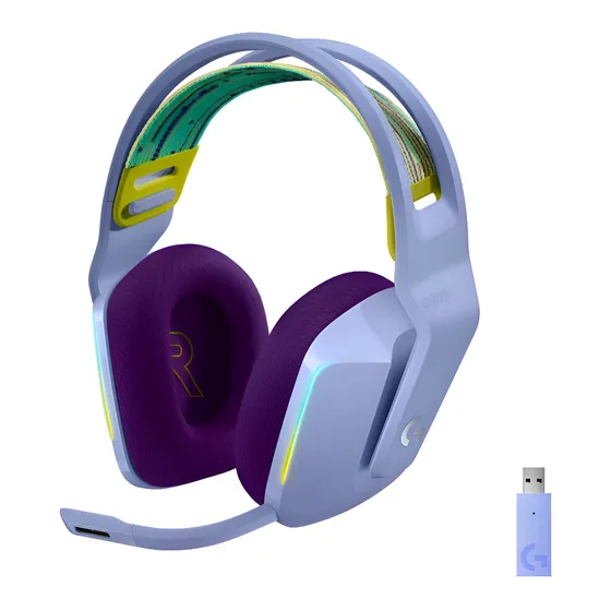 Imagem do produto Headset Gamer Sem Fio Logitech G733 - Lilás