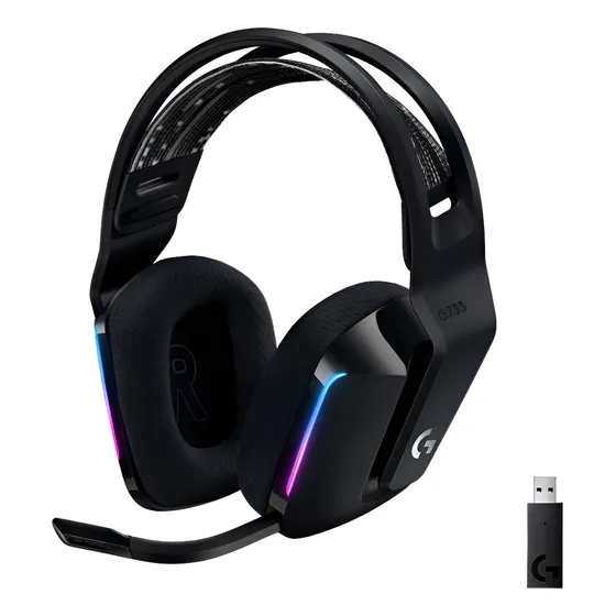 Imagem do produto Headset Gamer Sem Fio Logitech G733 - Preto