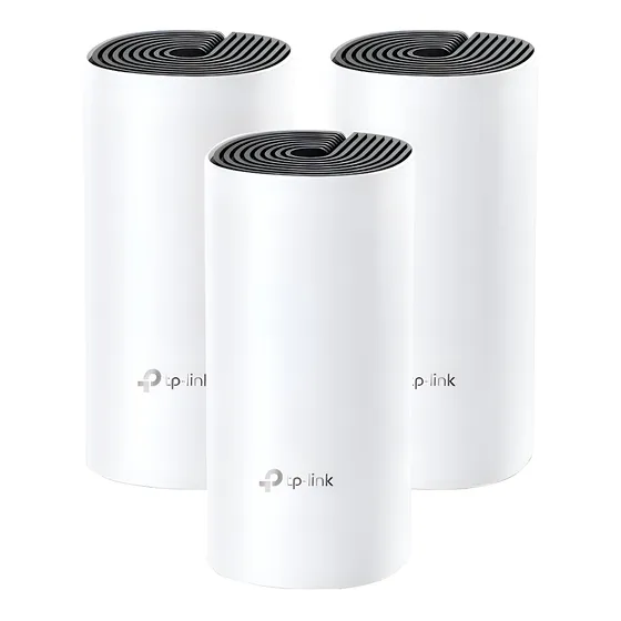 Imagem do produto Kit de Roteadores Sistema Wi-fi Mesh Ac1200 Deco M4 (3-pack) Cor Branco/Preto Tp-link