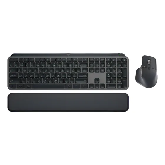 Imagem do produto Kit Teclado E Mouse Sem Fio Mx Keys S Grafite Logitech Grafite Preto