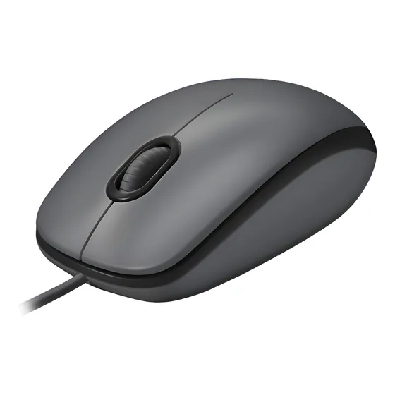 Imagem do produto Mouse com fio USB Logitech M100 com Design Ambidestro - Cinza