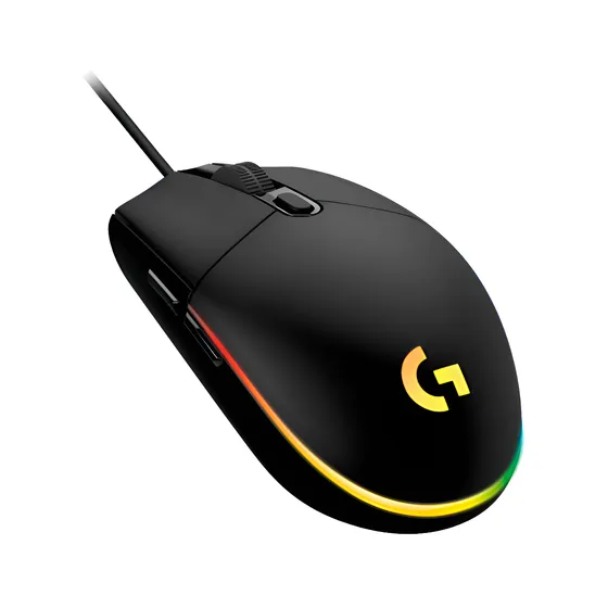 Imagem do produto Mouse Gamer Logitech G203 RGB LIGHTSYNC, até 8.000 DPI, Preto