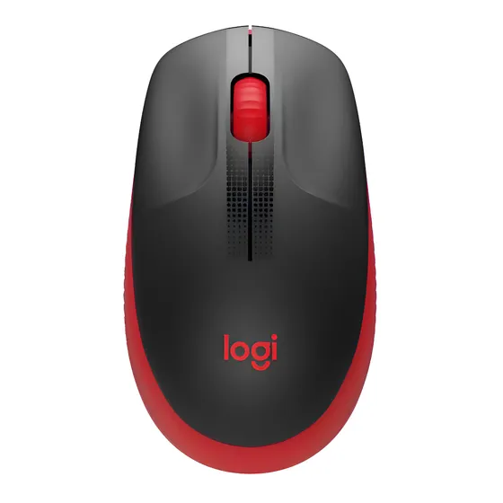 Imagem do produto Mouse sem fio Logitech M190 com Pilha Inclusa - Vermelho