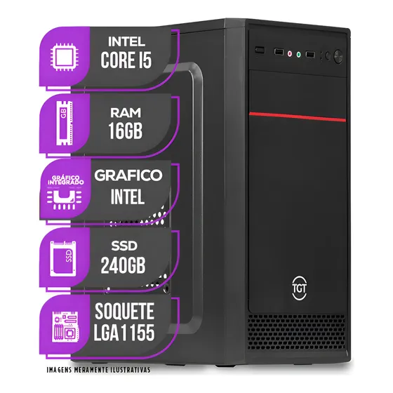Imagem do produto Pc Cpu Home Mancer, Intel Core I5, 16gb Ram, Ssd 240gb