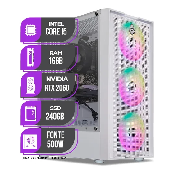 Imagem do produto Pc Gamer Mancer, Intel I5, Rtx 2060, 16gb Ddr4, Ssd 240gb 16 Gb