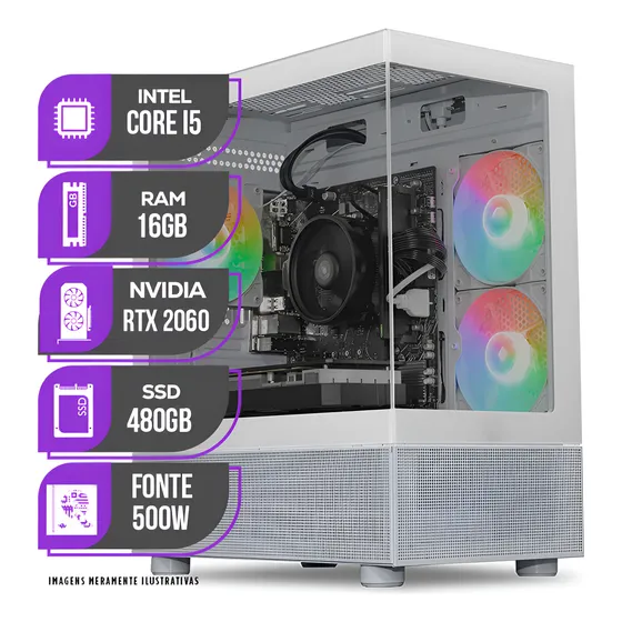 Imagem do produto Pc Gamer Mancer, Intel I5, Rtx 2060, 16gb Ddr4, Ssd 480gb