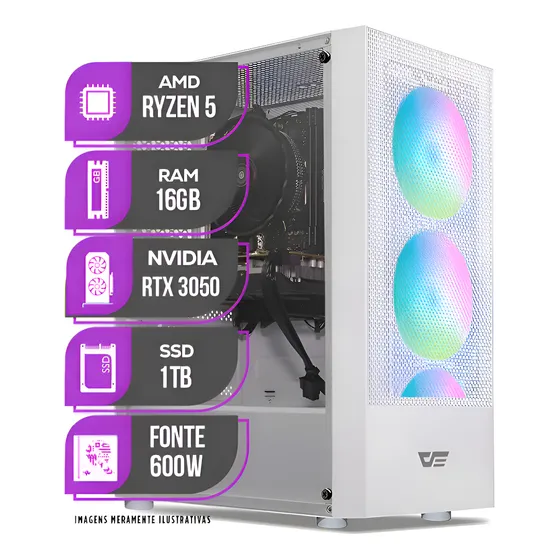 Imagem do produto Pc Gamer Mancer Ryzen 5 5500, Rtx 3050, 16gb Ddr4, Ssd 1tb