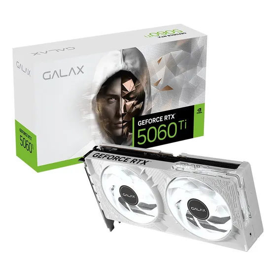 Imagem do produto Placa De Vídeo Galax Nvidia Rtx 5060 Ti White 8gb 128 Bits
