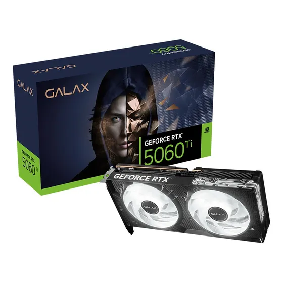 Imagem do produto Placa De Vídeo Galax Rtx 5060 Ti 16gb Gddr7 128 Bits Black