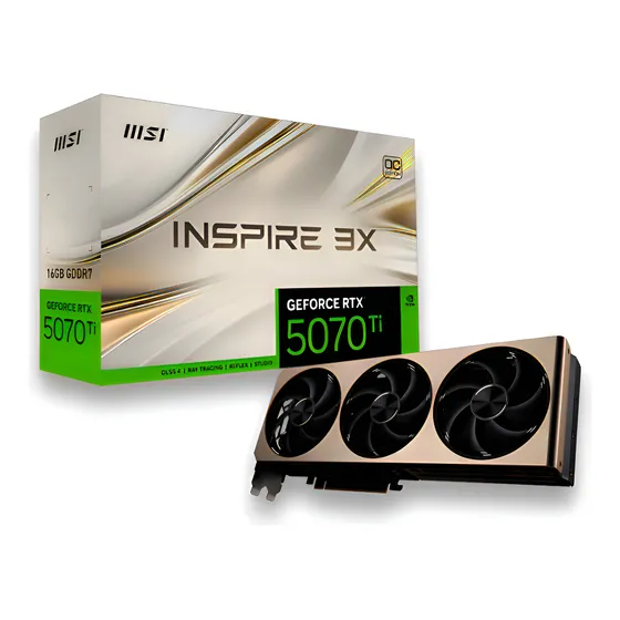 Imagem do produto Placa De Vídeo Msi Geforce Rtx 5070 Ti Inspire 3x Oc 16gb