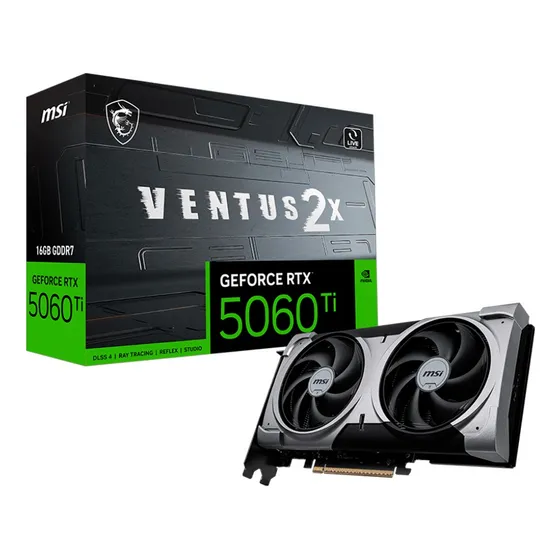 Imagem do produto Placa De Vídeo Msi Rtx 5060 Ti 16gb Gddr7 Ventus Plus 128bts