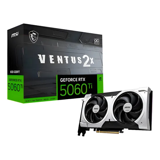 Imagem do produto Placa De Vídeo Msi Rtx 5060 Ti 8gb Gddr7 128bits Ventus Plus