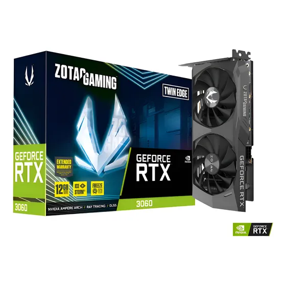 Imagem do produto Placa de vídeo Nvidia Zotac Gaming GeForce RTX 30 Series RTX 3060 Black Edition 12GB