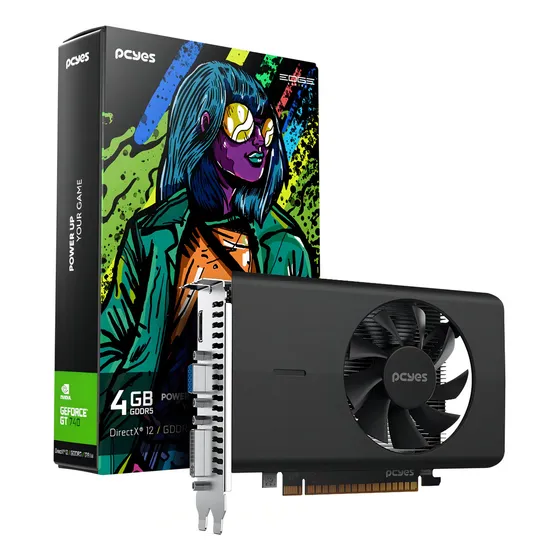 Imagem do produto Placa De Vídeo Pcyes Nvidia Geforce Gt740 128bit Preto