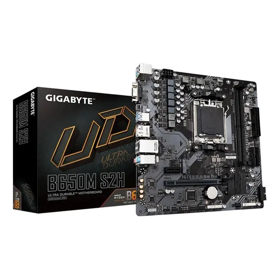 Imagem do produto Placa Mãe Gigabyte B650m S2h Am5 Matx Ddr5 Hdmi Dp Vga Usb Cor Preto
