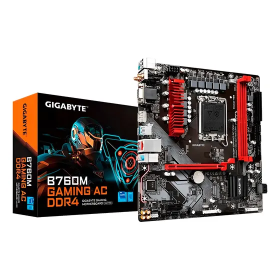 Imagem do produto Placa-mãe Gigabyte B760m Gaming Ac Wifi Lga1700, M Atx, Ddr4 Preto