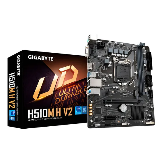 Imagem do produto Placa-mãe Gigabyte Micro-ATX H510m H V2 Lg1200 preta