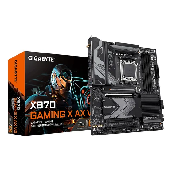 Imagem do produto Placa-mãe Gigabyte X670 Gaming X Ax V2 Am5 Ddr5 preta