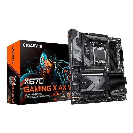 Imagem do produto Placa Mãe Gigabyte X670 Gaming X Ax V2, Amd Am5, Atx, Ddr5 Preto