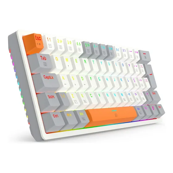 Imagem do produto Redragon Akali Rgb Branco, Cinza E Laranja Switch Marrom