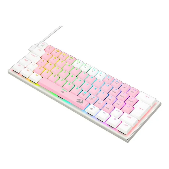 Imagem do produto Redragon Anivia Rosa E Branco Rgb Switch Marrom Rosa E Branco Português Abnt2