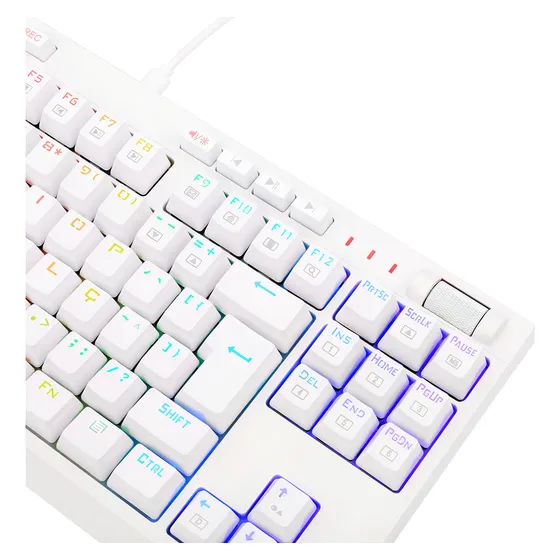Imagem do produto Redragon Broadsword Pro Óptico Rgb Branco Switch Azul Lunar White Português Abnt2