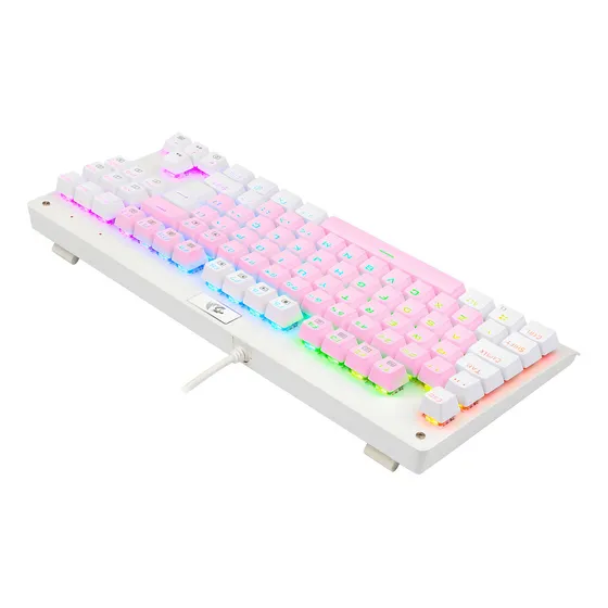 Imagem do produto Redragon Dark Avenger Rgb Rosa E Branco Switch Marrom Rosa E Branco Português Abnt2