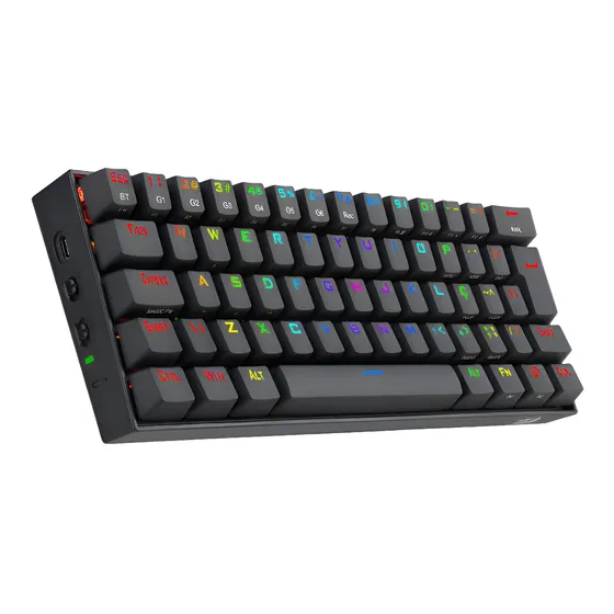 Imagem do produto Redragon Draconic Rgb Sem Fio Preto Switch Marrom Preto Português Abnt2