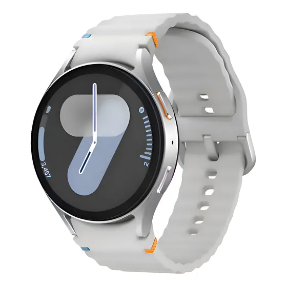 Imagem do produto Samsung Galaxy Watch7 Smartwatch 44mm Lte, Galaxy Ai Caixa Prata Pulseira Prata Bisel Prata Desenho da pulseira na
