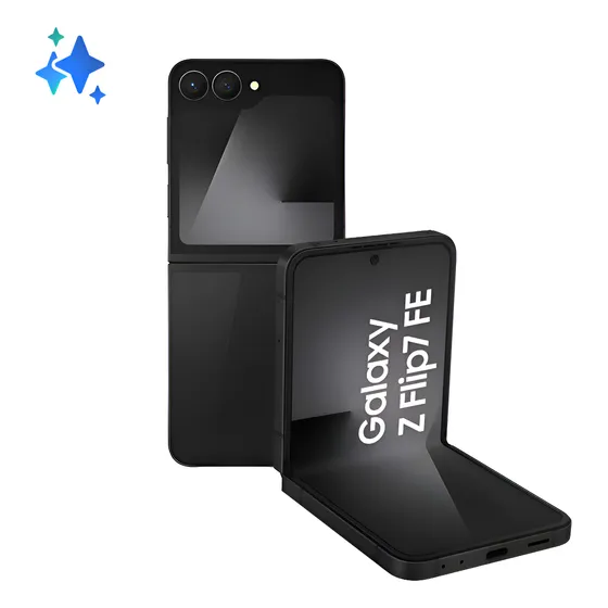 Imagem do produto Samsung Galaxy Z Flip7 FE 128GB 8GB RAM Tela 6,7" AI Preto