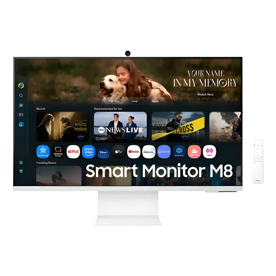 Imagem do produto Smart Monitor Samsung M8 32 4k Plataforma Tizen Tap View Usb-c 65w Usb Hub Hdmi Bluetooth Branco