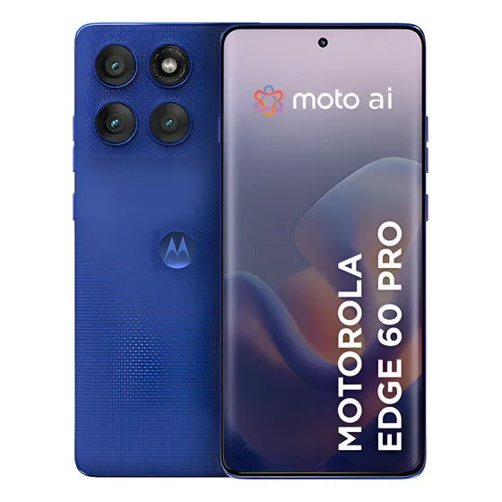 Imagem do produto Smartphone Motorola Edge 60 Pro 5g - 256gb 24gb (12gb Ram+12gb Ram Boost) Tela Quad-curve Moto Ai 50mp Sony Camera Ultrarresistencia Militar Ip68 + Ip69 - Azul