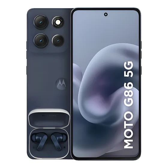 Imagem do produto Smartphone Motorola Moto G86 5g + Moto Buds - 256gb 24gb (8gb Ram+16gb Ram Boost) Tela 1.5k Poled, 50mp Sony Camera Ois Moto Ai, Videos Em 4k, Ip68 + Ip69 - Grafite