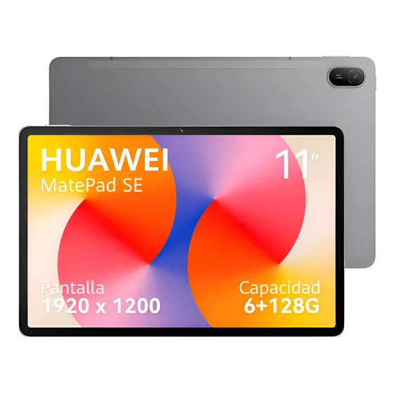 Imagem do produto Tablet HUAWEI MatePad SE 11 6+128GB Tela HUAWEI FullView de 11" para Conforto Visual Superbateria de 7700 mAh 225W Câmera Traseira 8 MPCâmera Frontal 5 MP Cinza Nebula