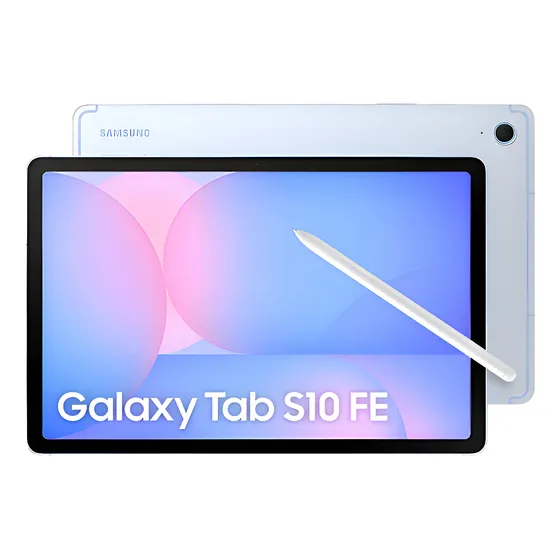 Imagem do produto Tablet Samsung Galaxy Tab S10 FE, 128GB, 8GB RAM, Tela Imersiva de 10.9" 90Hz, Camera Traseira de 8MP, Câmera Frontal de 13MP Ultra Wide, Wifi 6, IP68, Android 15 Azul