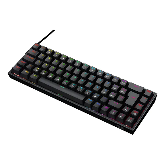 Imagem do produto Teclado Gamer K631 Castor Rgb Switch Brown Abnt2 Cor de teclado Preto Idioma Português Brasil Redragon