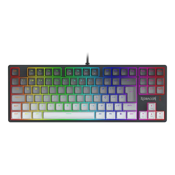 Imagem do produto Teclado Gamer Redragon Daksa K576gg-rgb Cinza Switch Brown