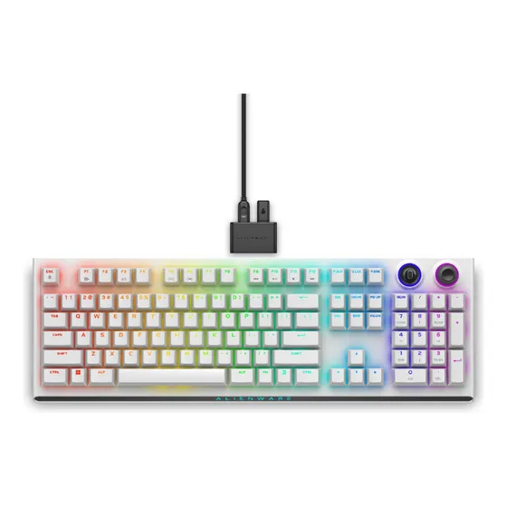 Imagem do produto Teclado Gamer Sem Fio Tri Mode - Aw920k (lunar Light) Branco