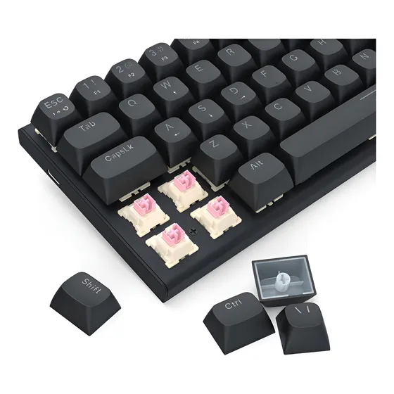 Imagem do produto Teclado Magnético Gamer Fidd K683BW-RGB 60% com Switch Pink 8K Hz Preto Redragon