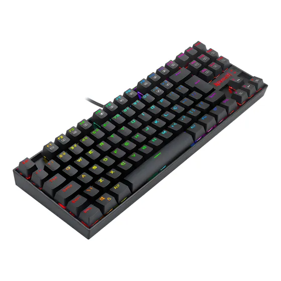 Imagem do produto Teclado Magnético Gamer Redragon Kumara Pro V2 Rgb Sw Brown Cor De Teclado Preto Idioma Português Brasil