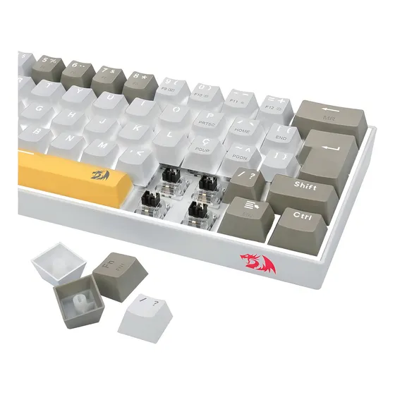 Imagem do produto Teclado Mecânico Gamer Redragon Lakshmi Daylight Led Branco